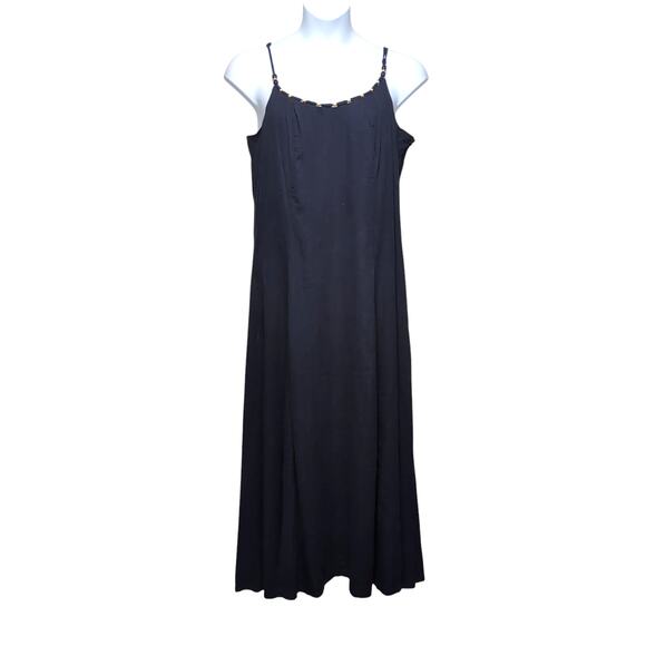 Calypso St. Barth Maxi Dress Womens Size XXL Navy Blue Flowy Linen Blend NEW NWT - Picture 1 of 16